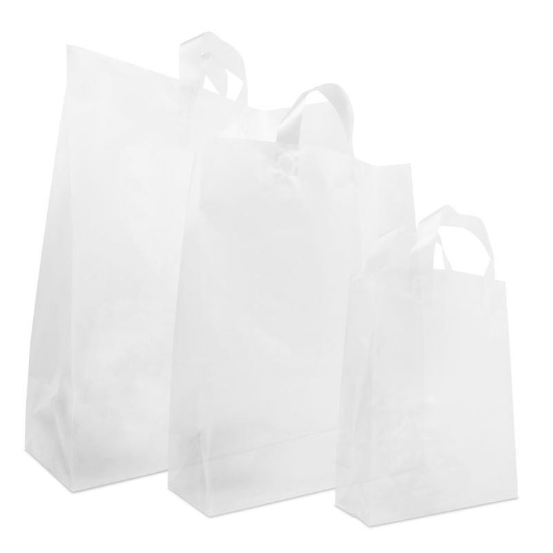 Sacs à fond plat en plastique - Semi-transparents 32+15x43 cm Semi-transparent (250 pcs) [FP-DQL006]