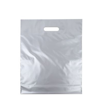 Sac à poignées économiques 35x44+2x4 cm Argent (500 pcs) [FP-DQU012]