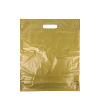 Sac à poignées économiques 35x44+2x4 cm Or (500 pcs) [FP-DQU013]