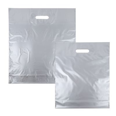 Sac à poignées économiques 45x50+2x4 cm Argent (500 pcs) [FP-DQU017]
