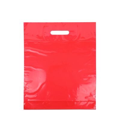 Sac à poignées économiques 35x44+2x4 cm Rouge (400 pcs) [FP-DQU198]