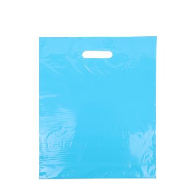 Sac à poignées économiques 35x44+2x4 cm Bleu (400 pcs) [FP-DQU199]