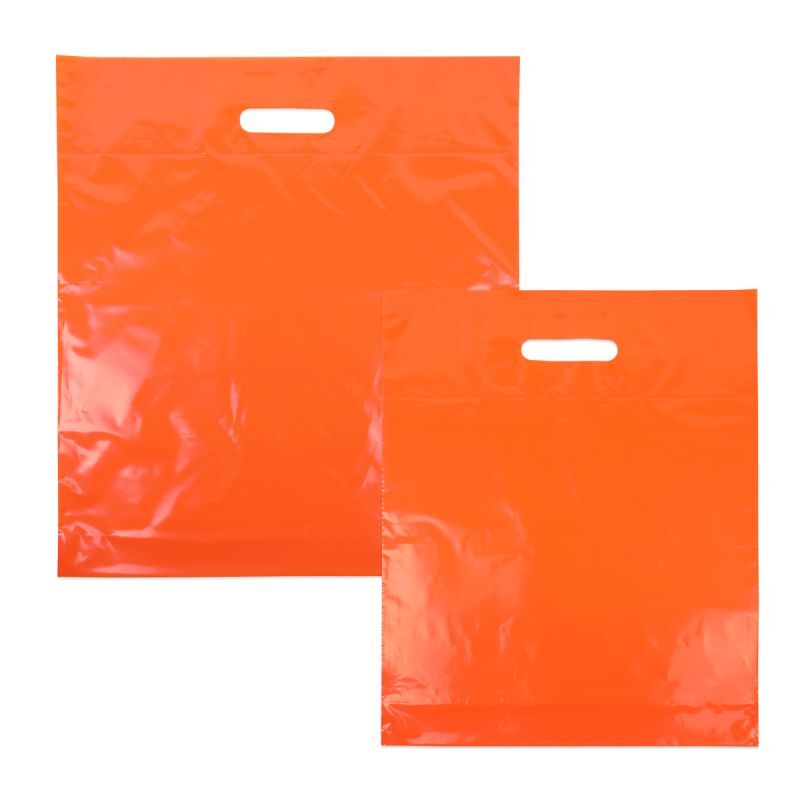 Sac à poignées économiques 35x44+2x4 cm Orange (400 pcs) [FP-DQU200]