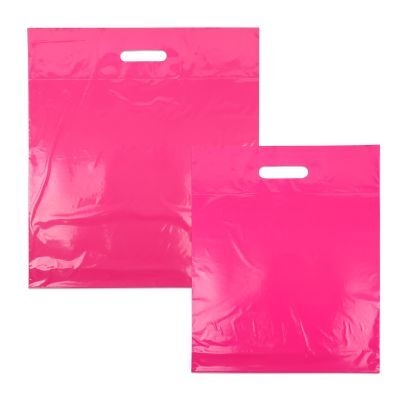 Sac à poignées économiques 45x50+2x4 cm Rose (400 pcs) [FP-DQU202]