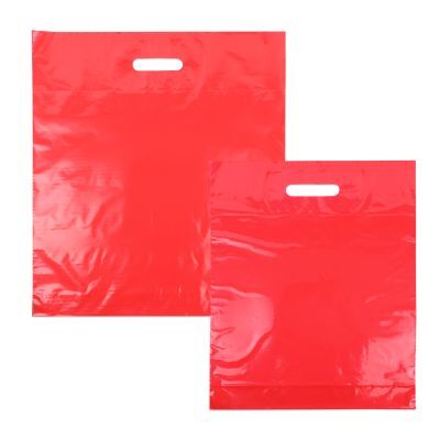Sac à poignées économiques 45x50+2x4 cm Rouge (400 pcs) [FP-DQU203]