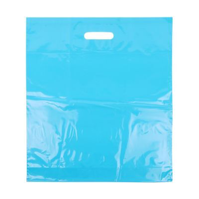 Sac à poignées économiques 45x50+2x4 cm Bleu (400 pcs) [FP-DQU204]