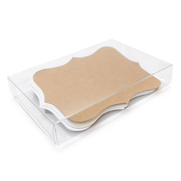 Boîtes cadeau plastique à transparence cristalline en rPET 10,5x2,5x15,6 cm (25 pcs) [FPB167R]