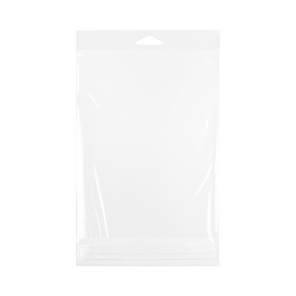 Sachet à trou de suspension refermable à transparence cristalline 14.8x19.1cm (100 pièces) [HB7B2]