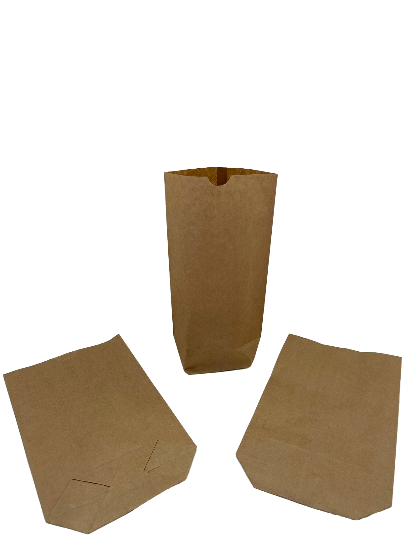 Sac en papier kraft marron avec fond en X - 70 grammes 14x22cm (100 pièces) [PAK1412]