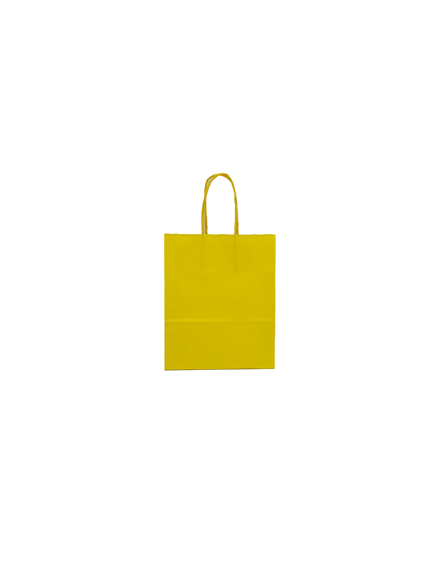 Sac de course Jaune Papier Kraft 90 g/m2 18+8x22cm (50 pièces) [PAM1822Y]
