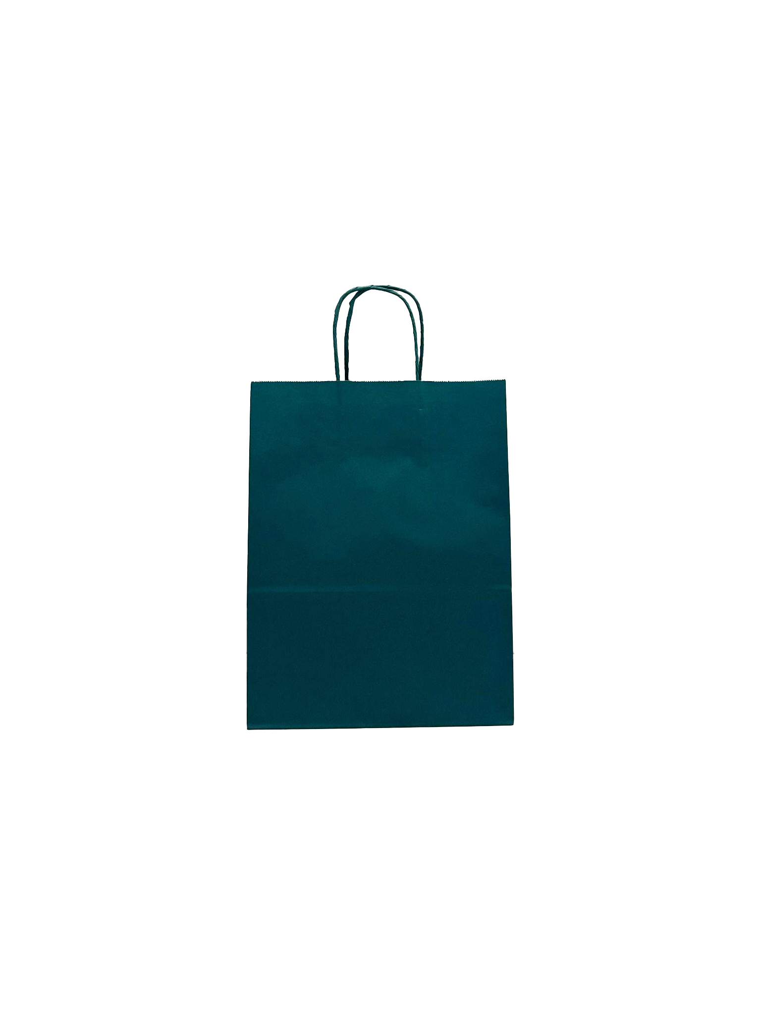 Sac de course Vert Foncé Papier Kraft 90 g/m2 22+10x31cm (50 pièces) [PAM2231DKGR]