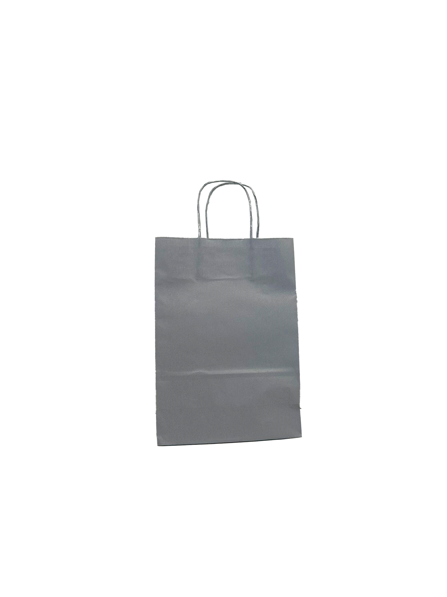 Sac de course Argent Papier Kraft 90 g/m2 22+10x31cm (50 pièces) [PAM2231SI]