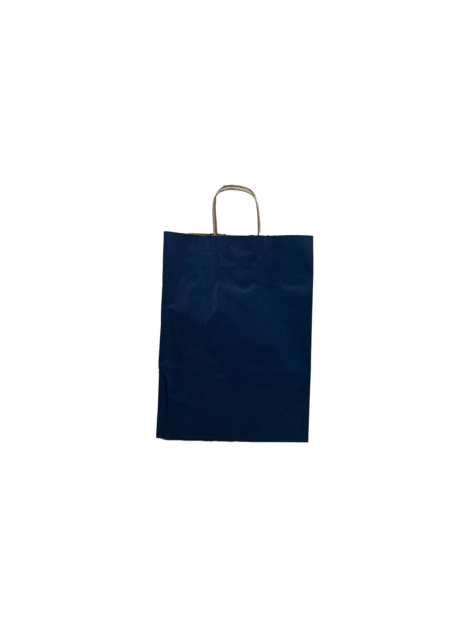 Sac de course Bleu Foncé Papier Kraft 90 g/m2 26+12x35cm (50 pièces) [PAM2635DKBL]