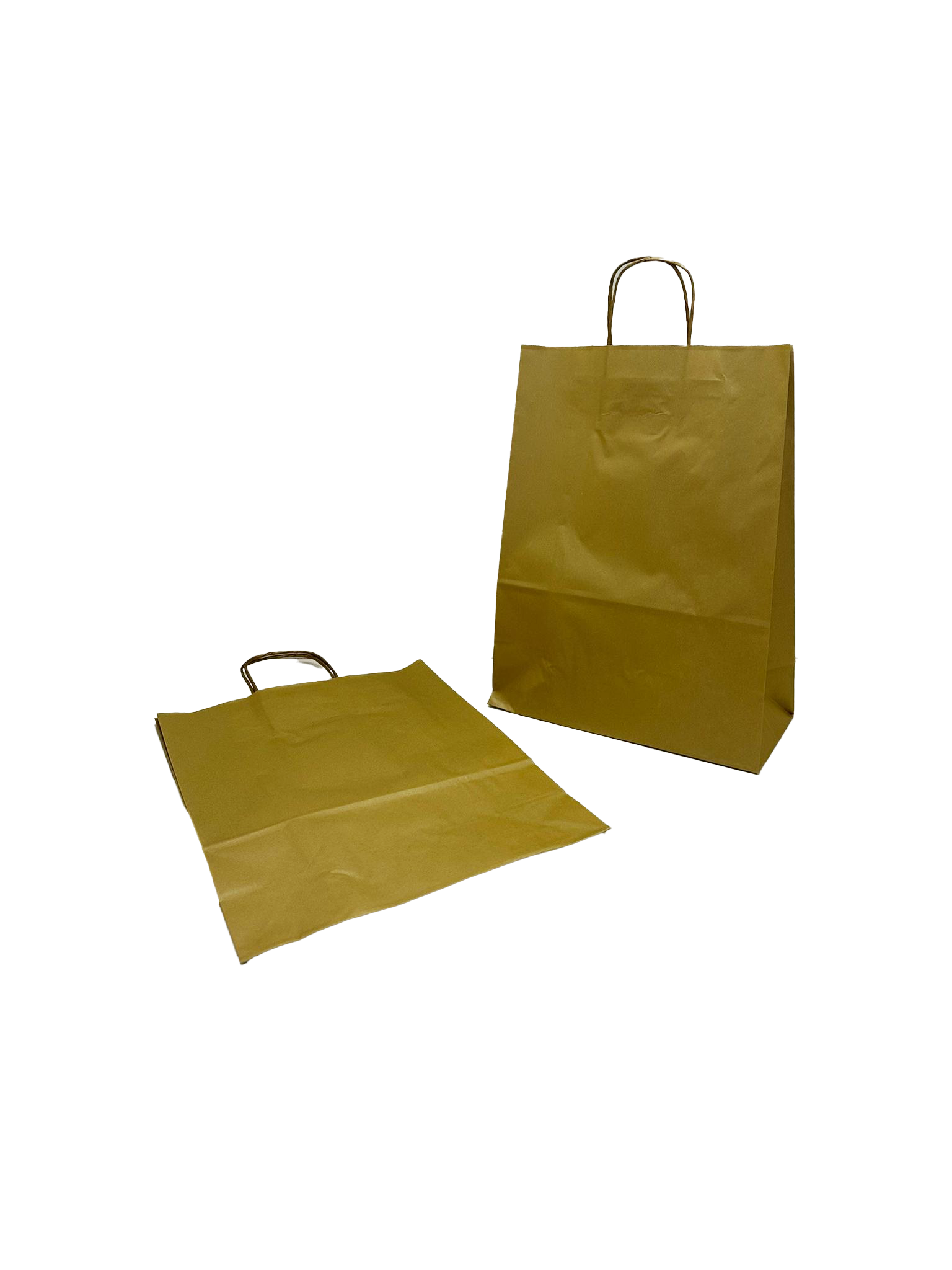 Sac de course Or Papier Kraft 90 g/m2 26+12x35cm (50 pièces) [PAM2635GO]