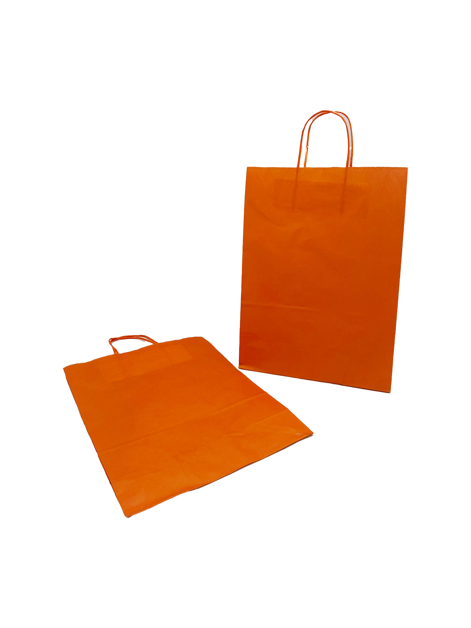 Sac de course Orange Papier Kraft 90 g/m2 26+12x35cm (50 pièces) [PAM2635OR]