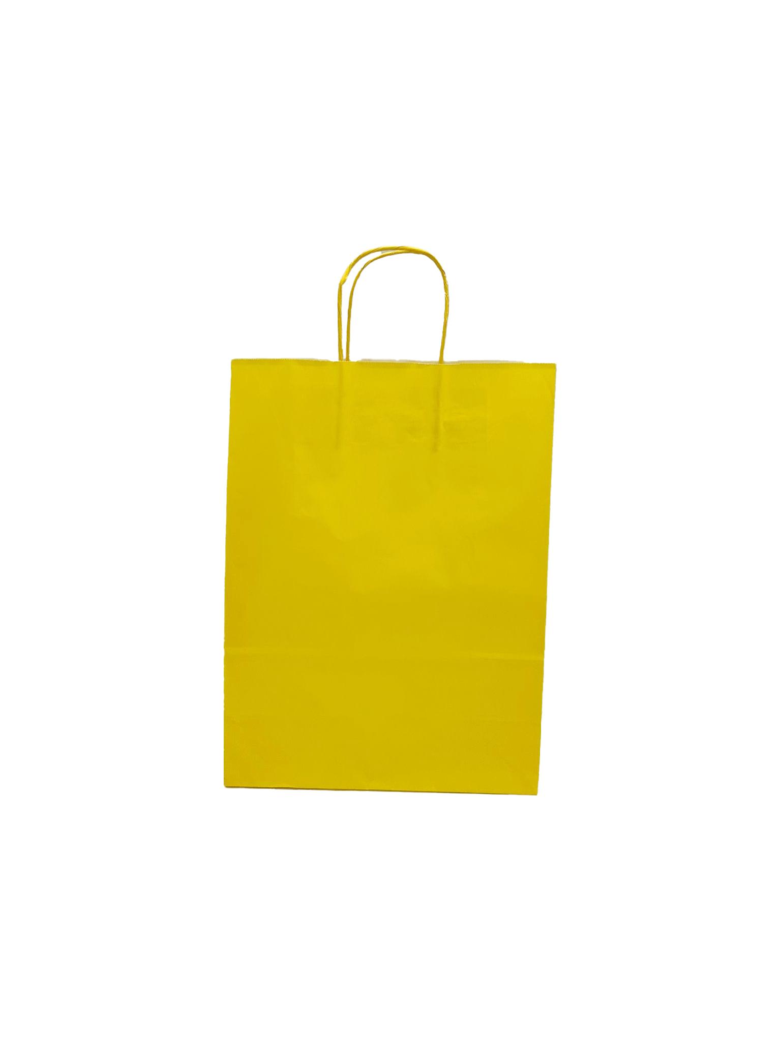 Sac de course Jaune Papier Kraft 90 g/m2 26+12x35cm (50 pièces) [PAM2635Y]