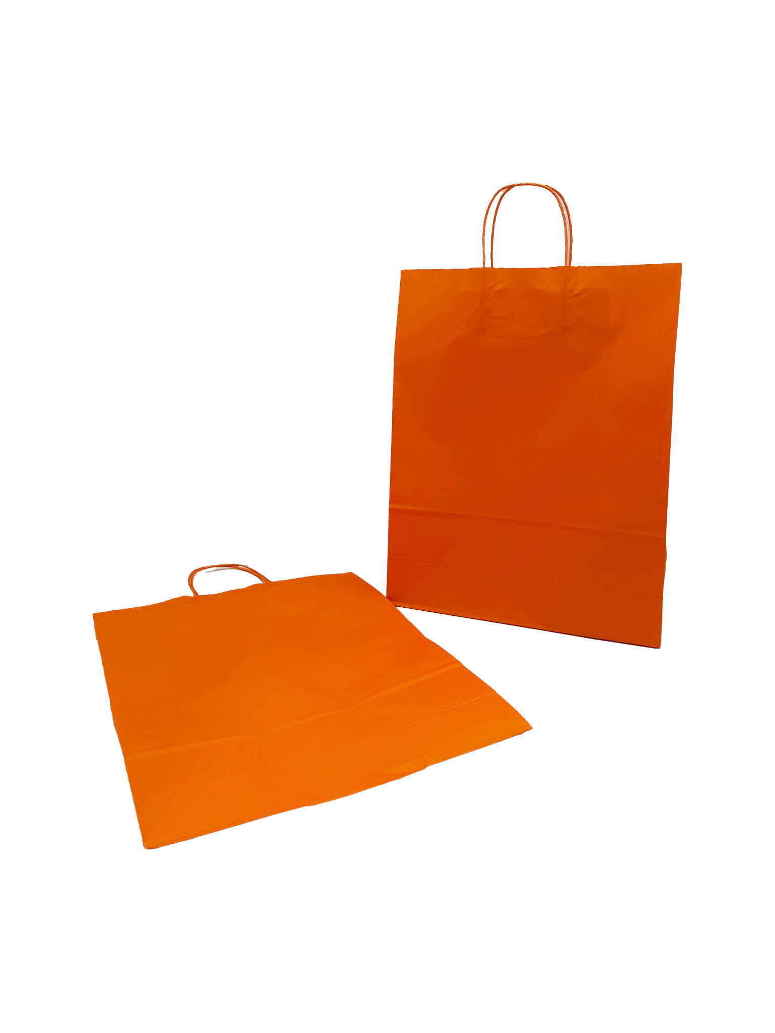 Sac de course Orange Papier Kraft 100 g/m2 32+12x41cm (50 pièces) [PAM3241OR]
