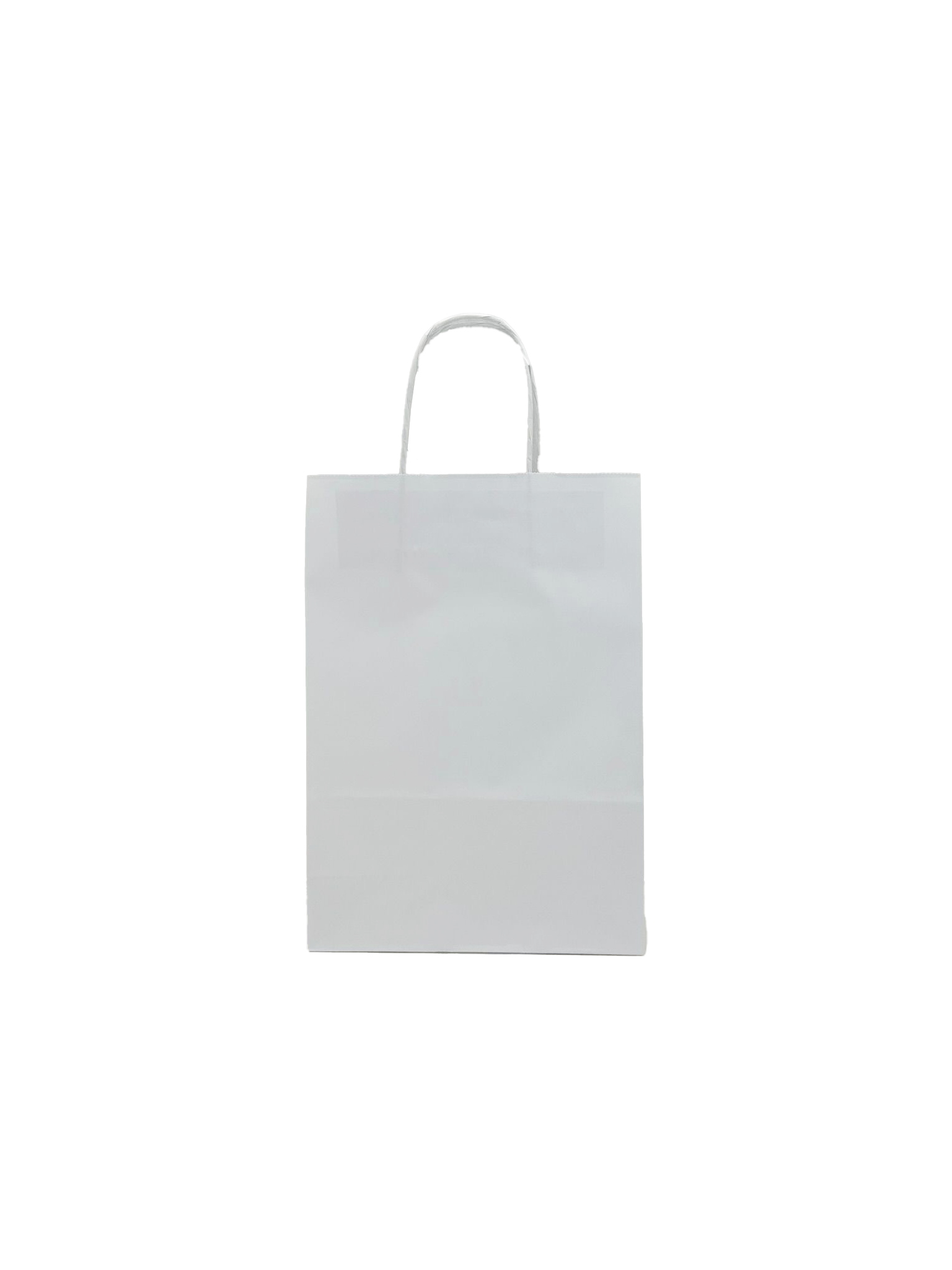 Sac Poignées Papier Blanc 22x10x31cm Kraft 90 g/m2 avec Poignées Torsadées (50 pièces) [PAMW2231]