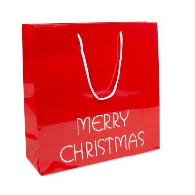 Sacs de Noël en papier de luxe - Merry Christmas 35+12x35 cm Rouge (100 pcs) [FP-TOP994]