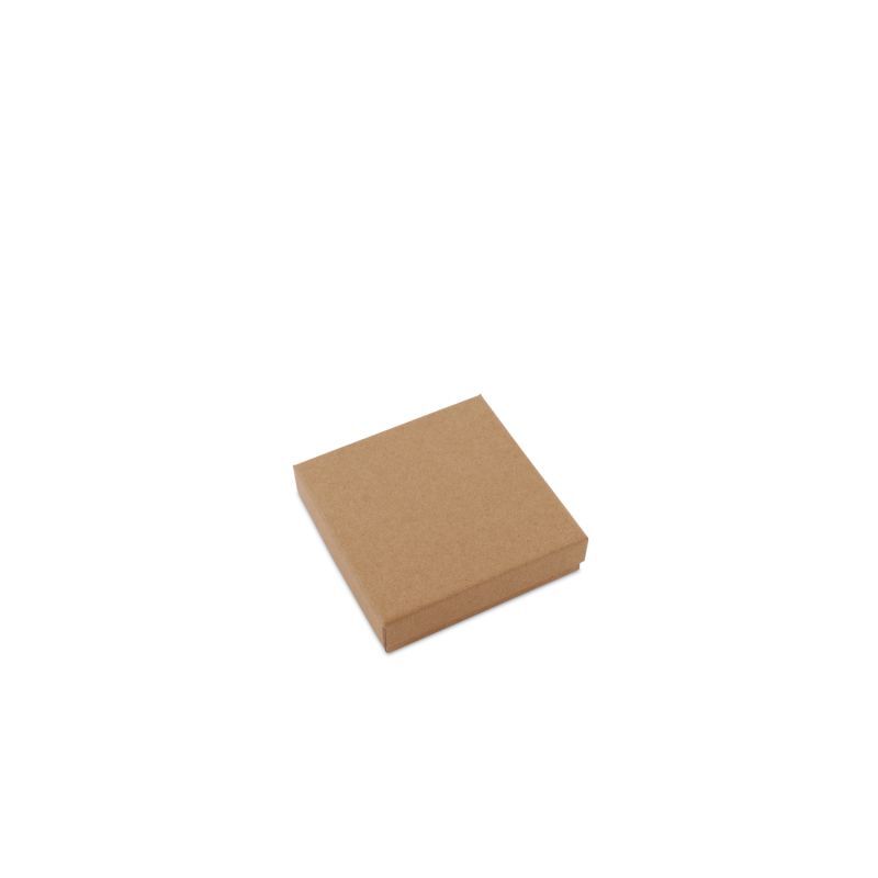 Boîtes-cadeaux en papier kraft avec couvercle 12x12x3 cm Marron (40 pcs) [FP-VPL005]