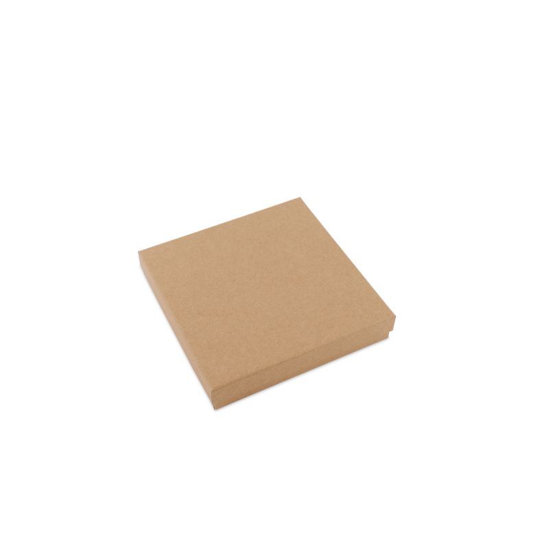Boîtes-cadeaux en papier kraft avec couvercle 17,7x17,7x3,2 cm Marron (40 pcs) [FP-VPL006]