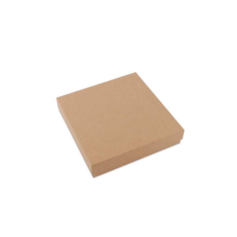 Boîtes-cadeaux en papier kraft avec couvercle 20,7x20,7x4,3 cm Marron (20 pcs) [FP-VPL007]