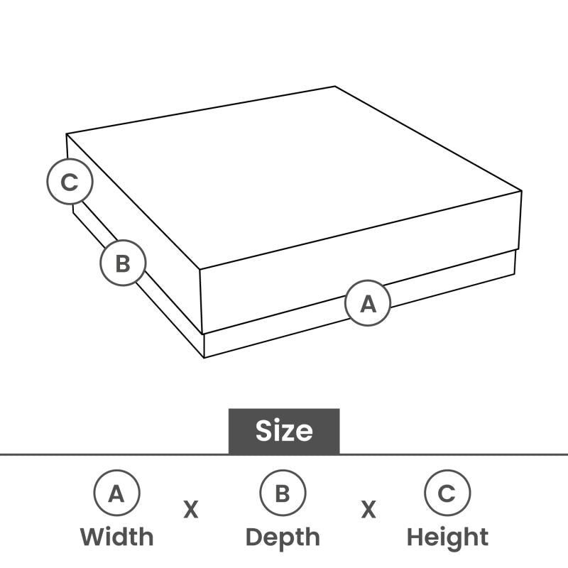 Boîtes-cadeaux en papier kraft avec couvercle 12x12x3 cm Blanc (40 pcs) [FP-VPL008]