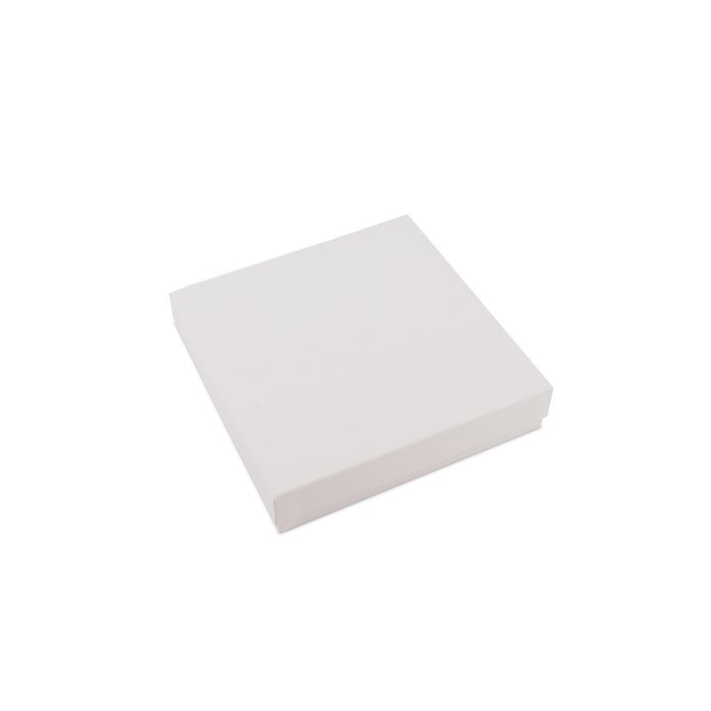 Boîtes-cadeaux en papier kraft avec couvercle 20,7x20,7x4,3 cm Blanc (20 pcs) [FP-VPL010]