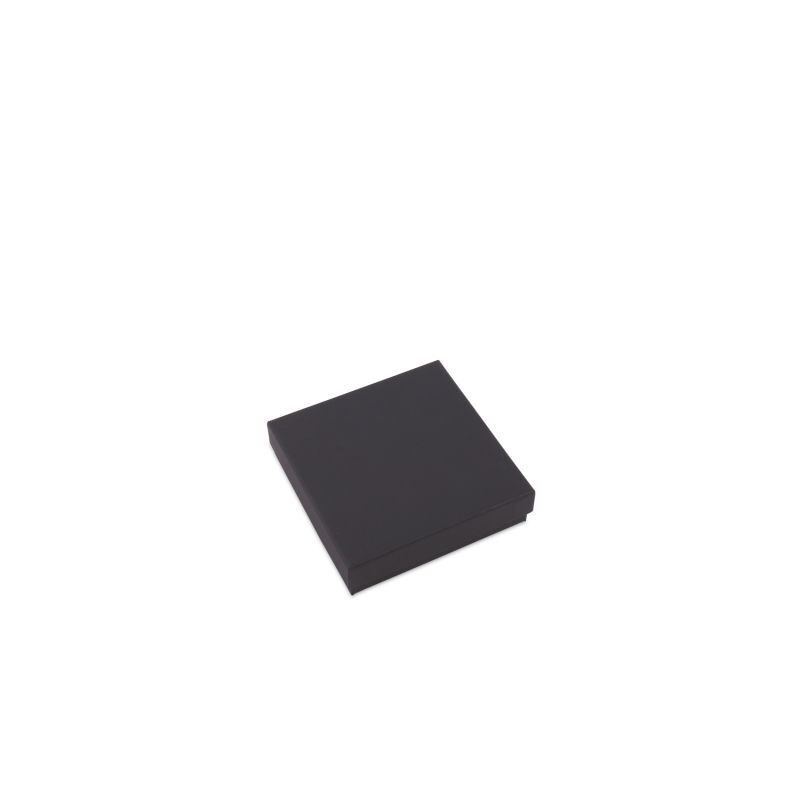 Boîtes-cadeaux en papier kraft avec couvercle 12x12x3 cm Noir (40 pcs) [FP-VPL011]