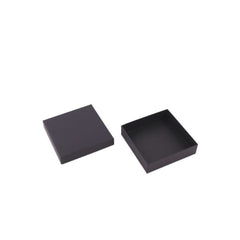 Boîtes-cadeaux en papier kraft avec couvercle 12x12x3 cm Noir (40 pcs) [FP-VPL011]