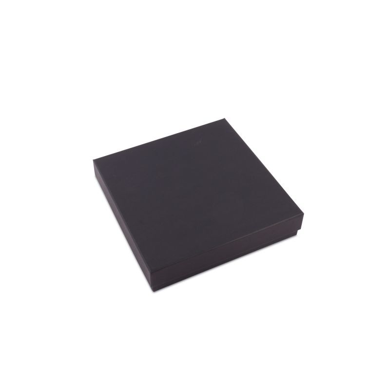 Boîtes-cadeaux en papier kraft avec couvercle 20,7x20,7x4,3 cm Noir (20 pcs) [FP-VPL013]