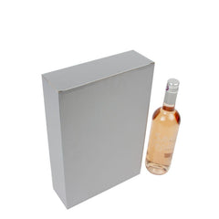 Boîtes en carton pour bouteilles de vin 24x8x36 cm Argent (30 pcs) [FP-VWL006]