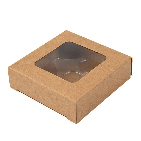 Kraft Artisan Candy Box Set, Heart Insert 7x2.1x6.8 cm (25 pieces) [CNDYH277]