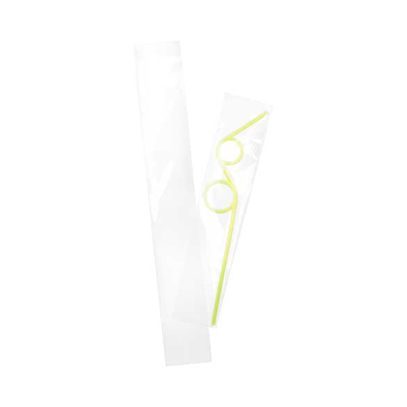 Sachet plastique transparence cristalline 5,7x35,6 cm avec Rabat Adhésif (100 pièces) [B214]