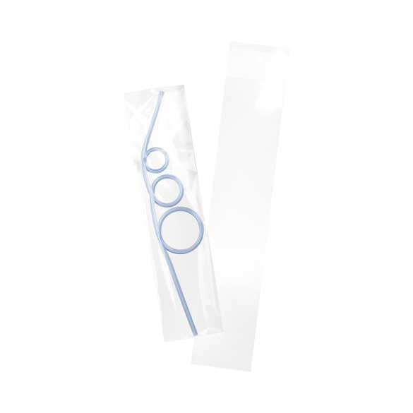 Sachet plastique transparence cristalline 6,4x31,1cm avec Rabat Adhésif (100 pièces) [B2X12]