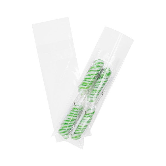 Sachet plastique transparence cristalline 5,6x15,4cm avec Rabat "Sécurisée" (100 pièces) [B2X6SPC]