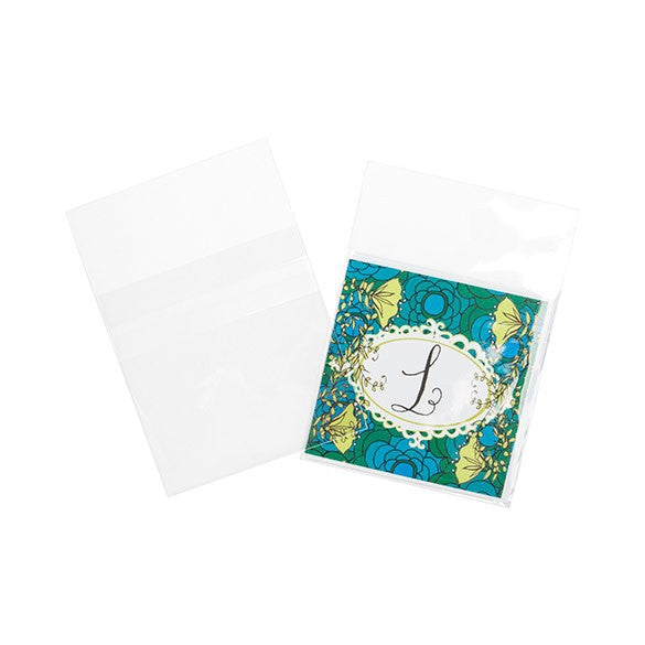 Sachet plastique transparence cristalline 8,3x8,3cm avec Rabat "Sécurisée" (100 pièces) [B33PC]
