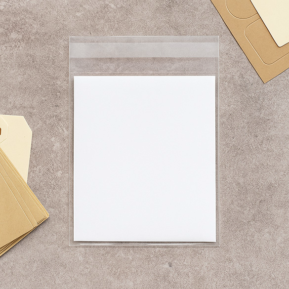 Sachet plastique transparence cristalline 9,2x14,6cm avec Rabat Adhésif (100 pièces) [B35M]