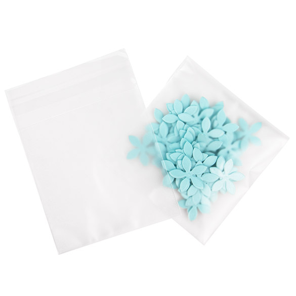 Sachet Plastique glacés 10,2x10,2 cm Rabat Adhésif (100 pièces) [B44F]