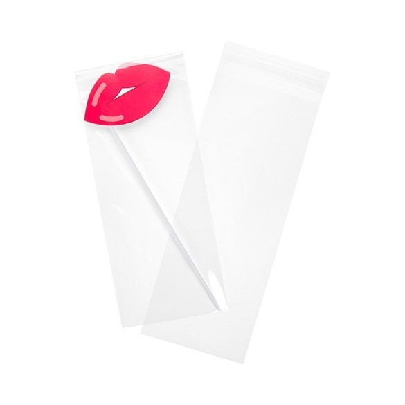 Sachet plastique transparence cristalline 11,3x28,3cm avec Rabat Adhésif (100 pièces) [B4X11]
