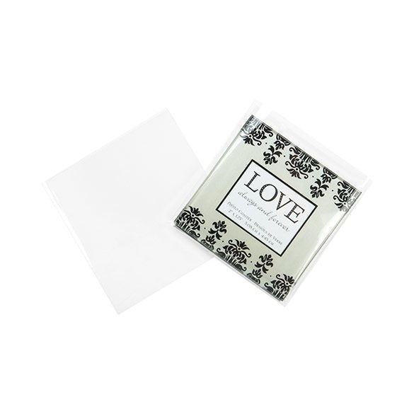 Sachet plastique transparence cristalline 10,2x10,5cm sans rabat (100 pièces) [B4X4NF]