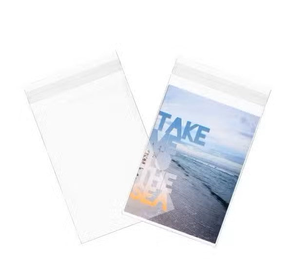 Sachet plastique transparence cristalline 12x16 cm avec Rabat Adhésif (100 pièces) [B4X6XXL]