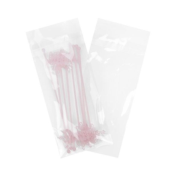 Sachet plastique transparence cristalline 12,2x25,4cm avec Rabat "Sécurisée" (100 pièces) [B4X9XPC]