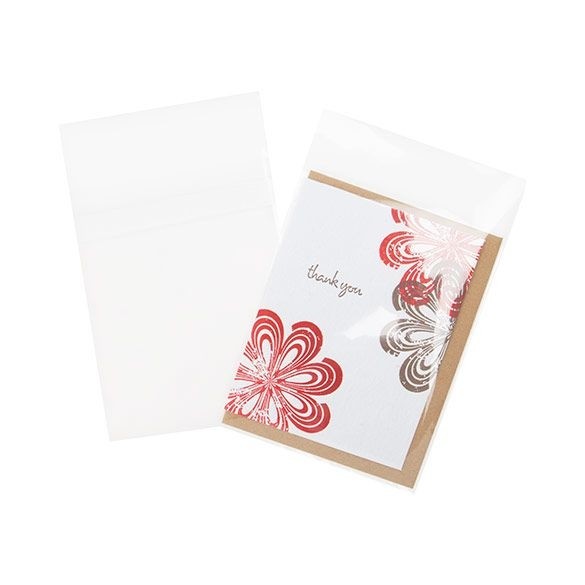 Sachet plastique transparence cristalline 11,5x14,5+4cm avec Rabat "Sécurisée" (100 pièces) [B54PC]