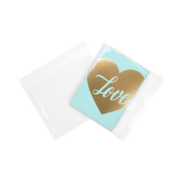 Sachet plastique transparence cristalline 20x14,6cm avec Rabat Adhésif (100 pièces) [B5XL]