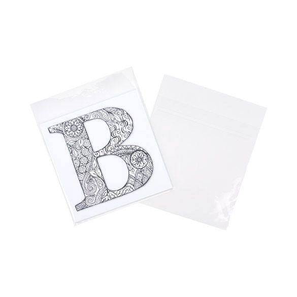 Sachet plastique transparence cristalline 15,9x15,9cm avec Rabat "Sécurisée" (100 pièces) [B66PC]