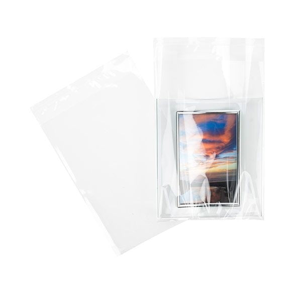 Sachet plastique plat grand format 19,5x26,7cm Refermable par Rabat Adhésif (100 pièces) [B710M]