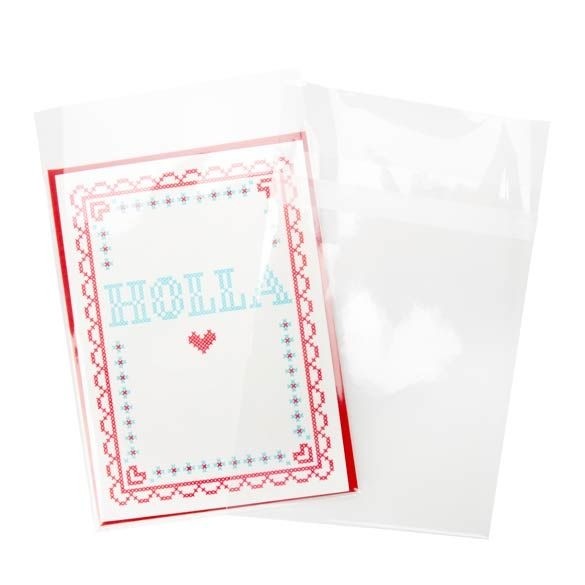 Sachet plastique transparence cristalline 13,8x19,1cm avec Rabat "Sécurisée" (100 pièces) [B57PC]