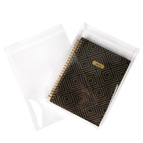 Sachet plastique plat grand format 19x23,5+4cm Refermable par Rabat Adhésif (100 pièces) [B79]