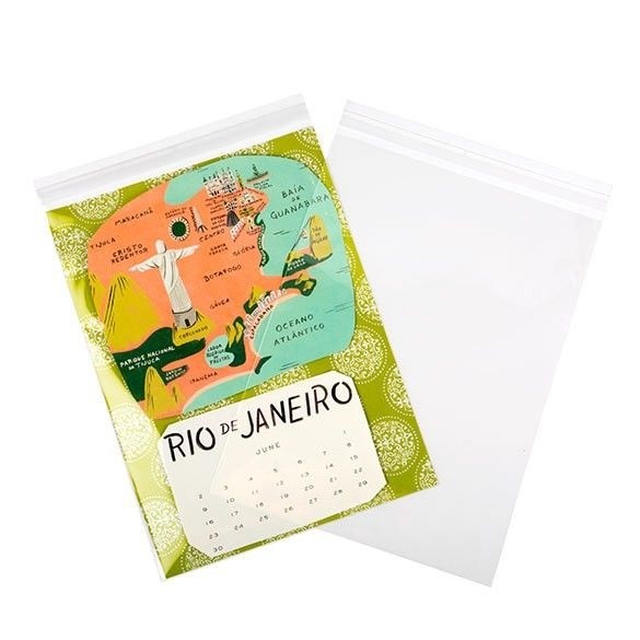 Sachet plastique plat grand format 22,9x30,5cm Refermable par Rabat Adhésif (100 pièces) [B912]